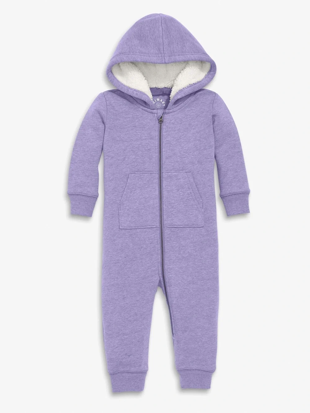 Primary Baby teddy fleece-lined zip romper - 12-18 months